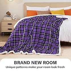 inhand Women's Purple Sherpa Throw Blanket Plush