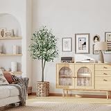 YOLEO 5FT Artificial Olive Tree Faux Silk Leaves Home Office Decor view 6
