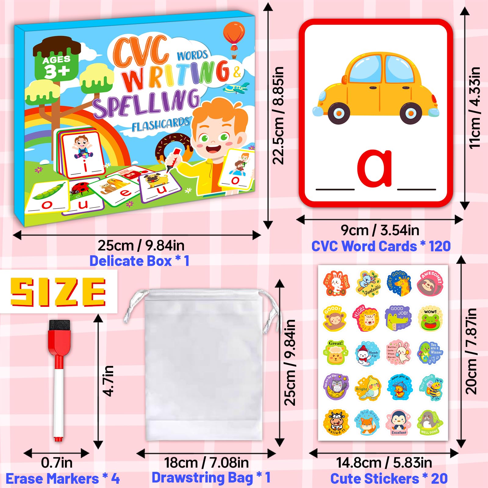 Mua zheyistep CVC Word Games Writing Spelling Flash Cards for ...