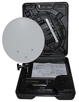 Megasat Camping Balkon Koffer Sat-Anlage digital im praktischen Hartschalenkoffer inkl. Saugfuß, mehrere Halterungen und Komp