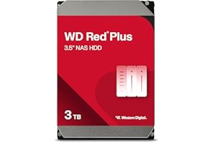 Western Digital 3TB WD Red Plus NAS Internal Hard Drive HDD - 5400 RPM, SATA 6 Gb/s, CMR, 128 MB Cache, 3.5" -WD30EFZX