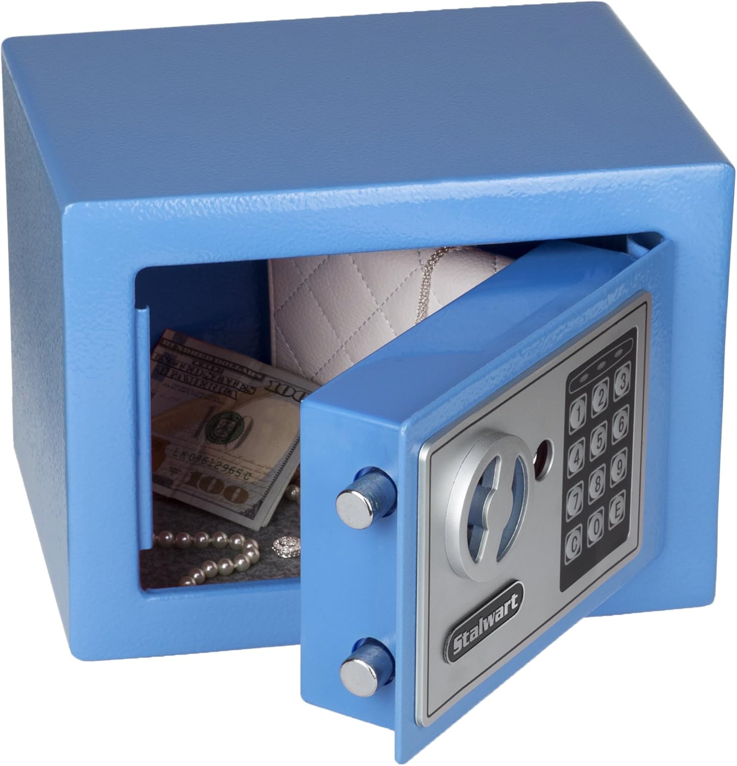 Stalwart 65-E17-B Electronic Deluxe Digital Steel Safe, Blue - - 