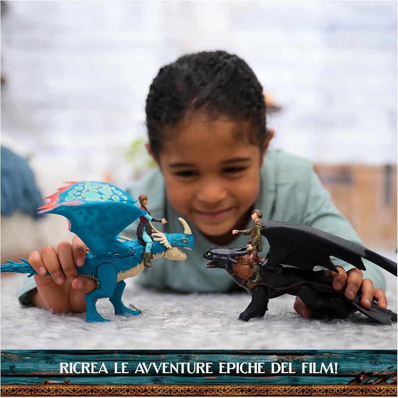 , Dragon Trainer, Tempestosa e Astrid, Drago e Vichingo, Giocattoli per Bambini, 4+ Anni