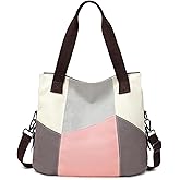 LAKE OF FIRE Women's Canvas Tote Bag with Spacious Compartments, Fashion Handbag for Work, School and Daily Use