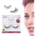KISS Lash Couture LuXtensions Collection False Eyelashes, Flat Lash Technology, Super Slim Lash Band, Real Lash Extension Fibers, Reusable, Contact Lens Friendly Strip Lashes, Style 'Velvet', 1 Pair