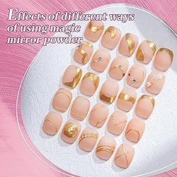 PrettyDiva Nail Powder Rose Gold Chrome Nail Powder