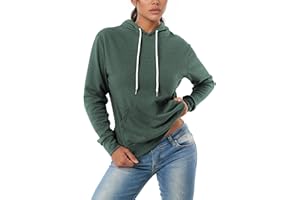 GIVON Women's Essential Pullover Hoodie Thin Lightweight Long Sleeve Comfort Sweatshirt for Everyday Wear