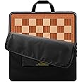 A&A 21.25" Professional Wooden Tournament Chess Board/Mahogany & Maple Inlaid / 2.25" Squares w/o Notation