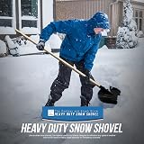 TDBS Snow Shovel Heavy Duty 44cm Plastic Head 120cm Wooden Handle view 6