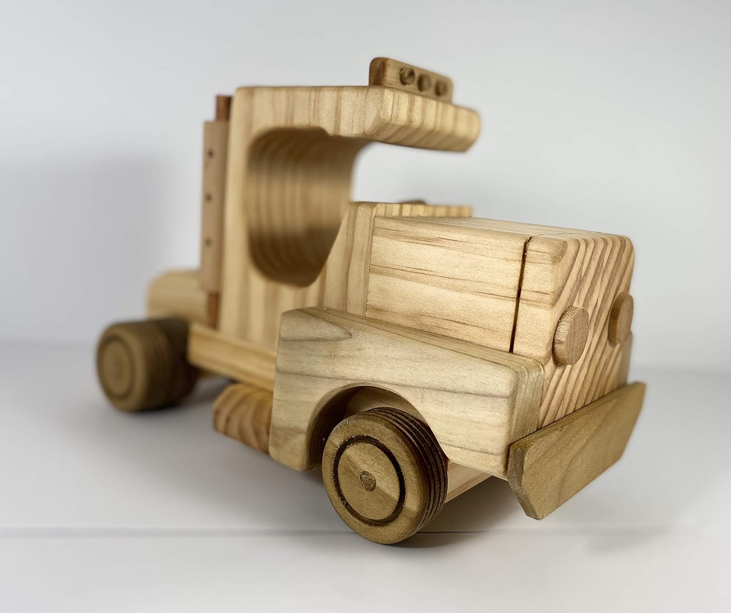 wooden semi truck