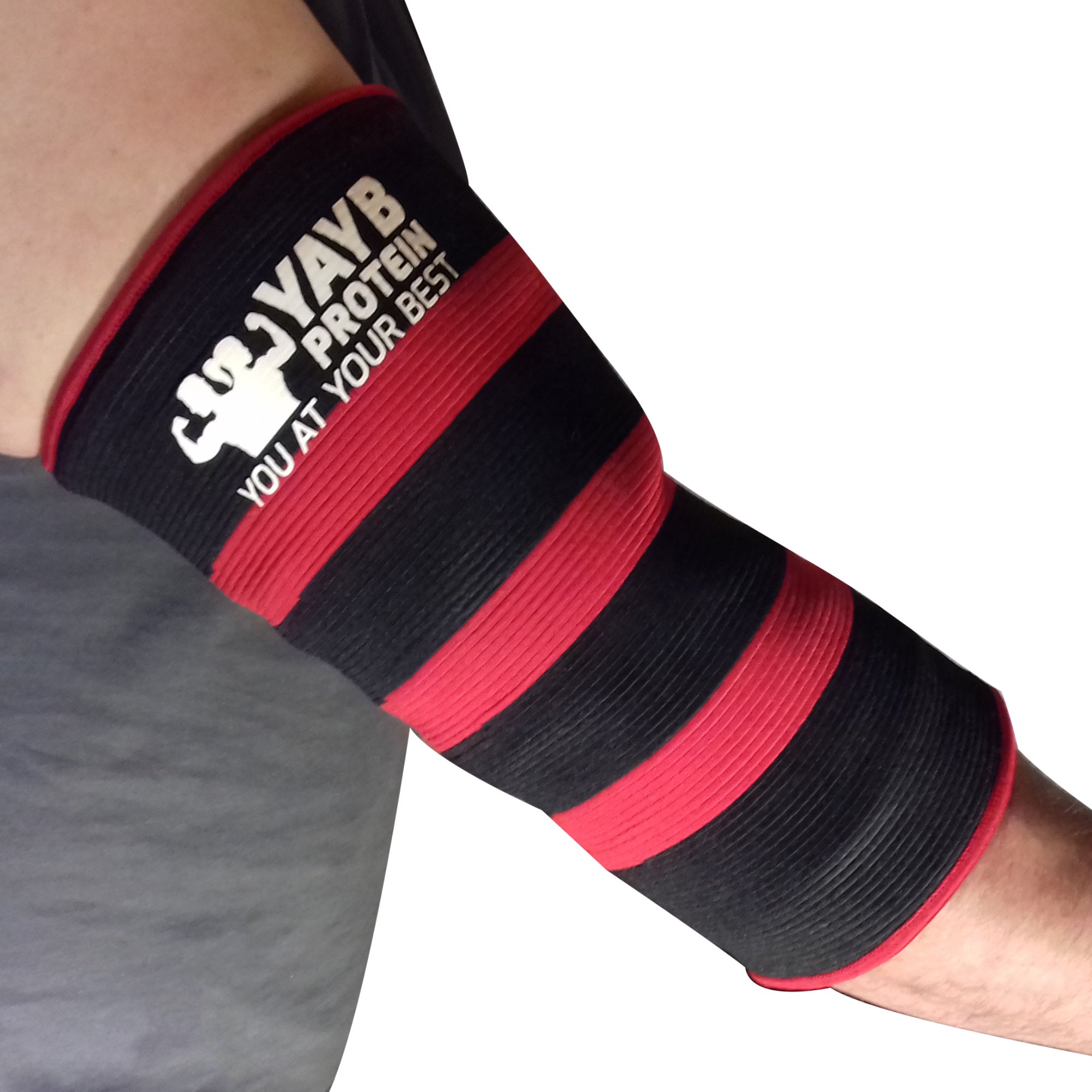 YAYB Protein Triple Ply Elbow Sleeves (pair) War Series - Strongman - Powerlifting - Demanding Strength Sports (Medium)