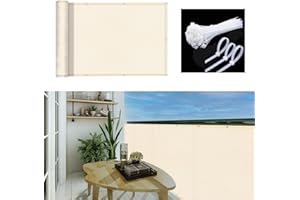 GardenLux 3'x10'Balcony Privacy Screen Cover Fence Cover UV Protection Weatherproof Windscreen Heavy Duty for Patio, Backyard