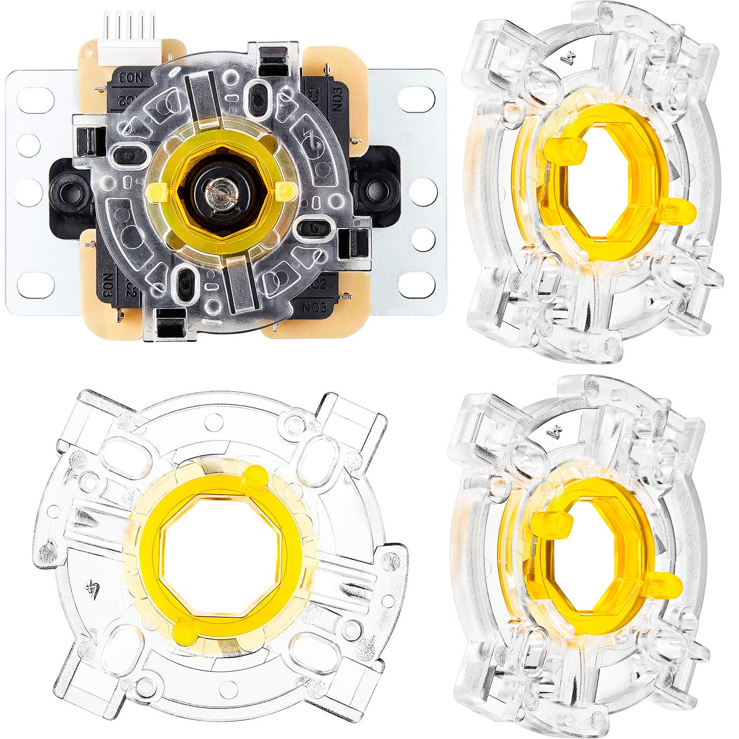 Blulu 4 Pieces GT-Y Octagonal Restrictor Gate 8 Ways Restrictor Plate for JLF Joysticks