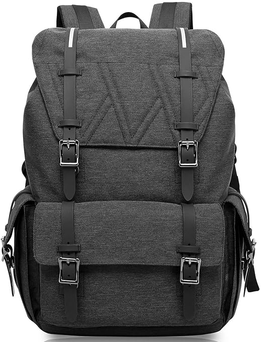 MOCA Canvas 15.6 Black Laptop Backpack