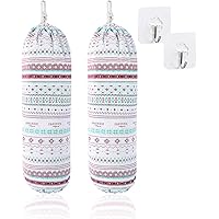2Pcs Plastic Bag Holder, Wall Mount Plastic Bag Organizer, Large Grocery Bag Storage Dispenser, 22x9 in by SWISSELITE