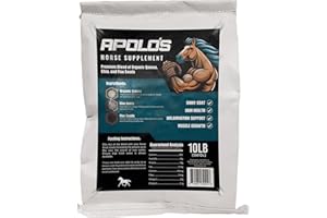 GREENFIT APOLO'S Premium Horse Supplement – Flaxseed, Organic Quinoa & Chia | High-Nutrient, Natural Formula | Supports Digestion, Coat Shine & Energy | Non-GMO, Gluten-Free | 10 LB Bag