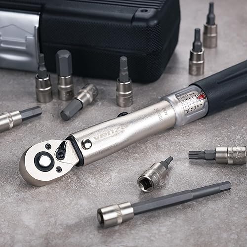 Venzo Bicycle Bike 1/4 Inch Driver Torque Wrench Allen Key Tools