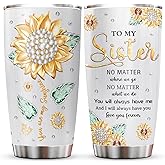 Muilzon Best Big/Little Sister Gifts from Sisters Tumblers 20oz - Cool/Funny Gifts for Sister from Brother Coffee Mug - Christmas Mothers Day Birthday Gift Ideas for Sis Cup