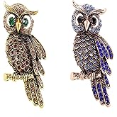 Exquisite and Shiny Owl Brooch, Women's Clothing Accessories add a Touch of Charm and Confidence to Your Outfit, a Thoughtful Gift for Friends and Family Multicolor