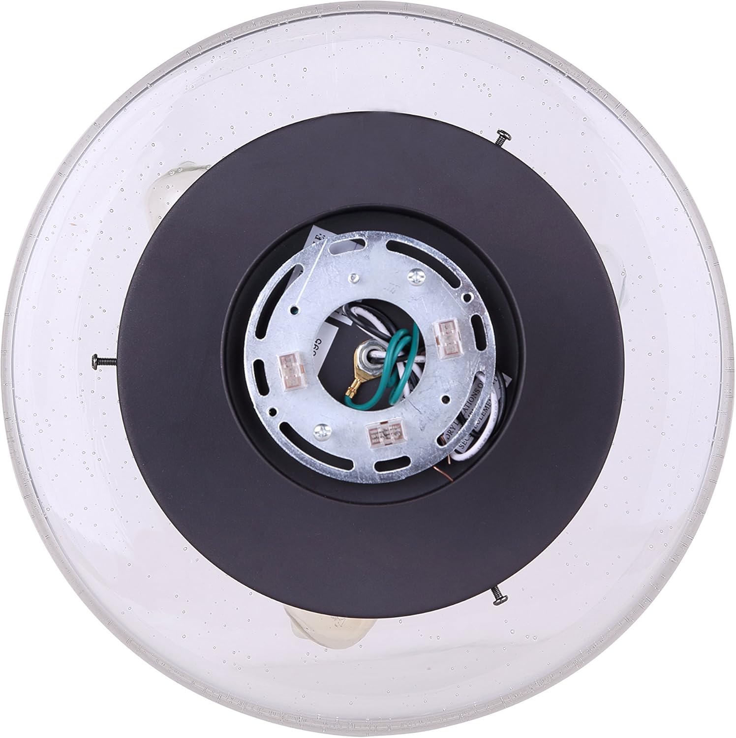 Canarm LTD ISF633A03ORB Nash 3 Bulb Semi-Flush Mount, Oil Rubbed Bronze with Seeded Glass, 3 Light - - 