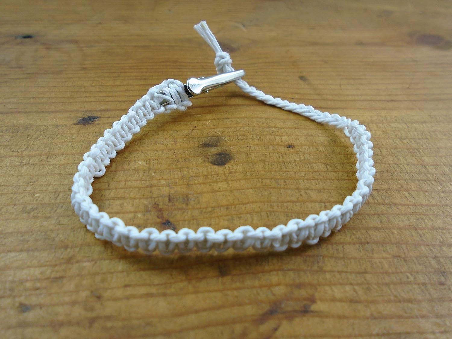 Beach Hemp Jewelry Natural Bracelet Anklet Alligator Clip On