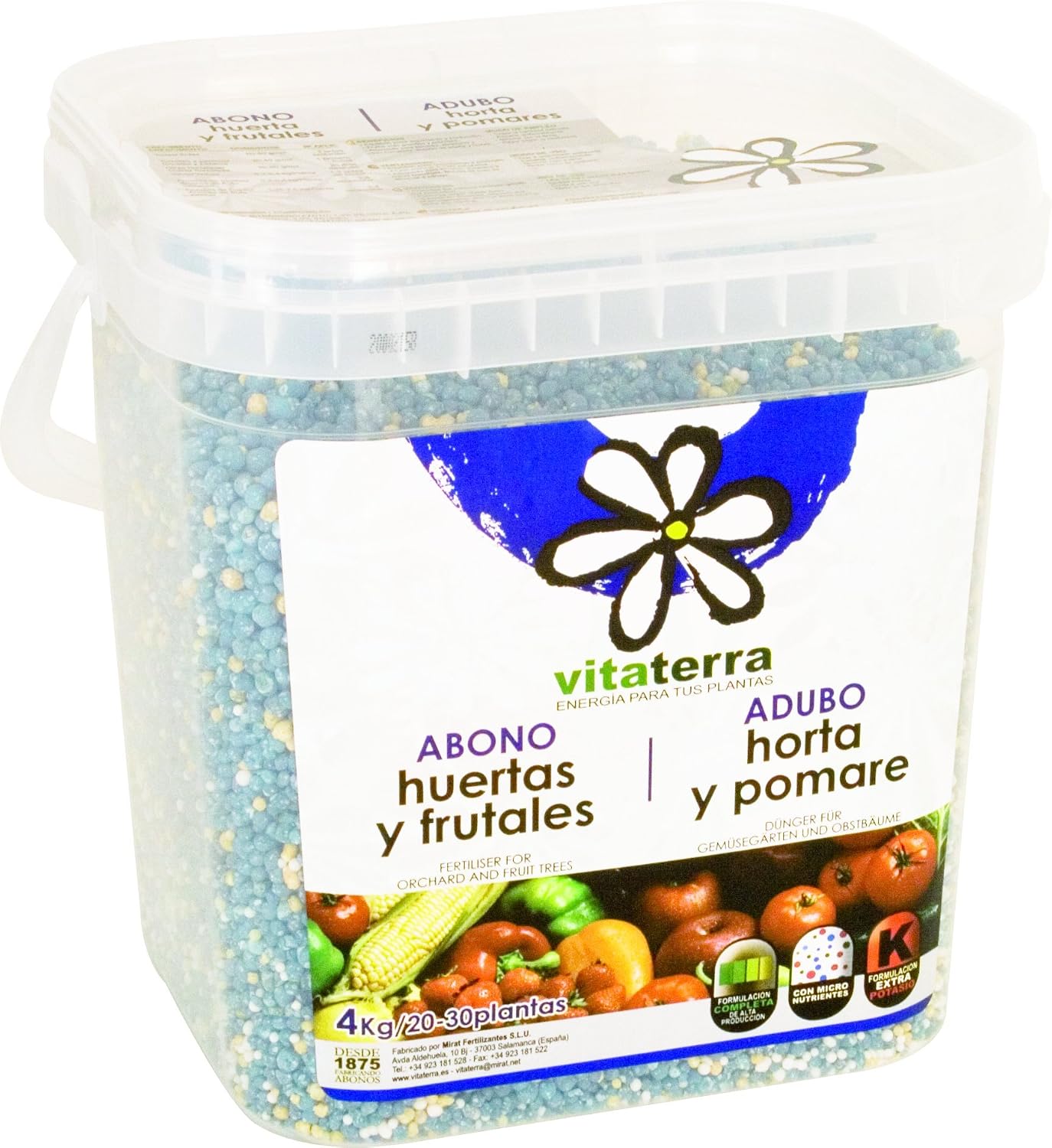 Vitaterra Abono Huerta y Frutales 4 kg, 23130: Amazon.es: Jardín