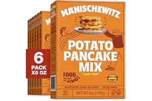 Manischewitz Potato Pancake Mix 6oz (6 Pack) Gluten Free, No MSG, Traditional Style Potato Latke Mix