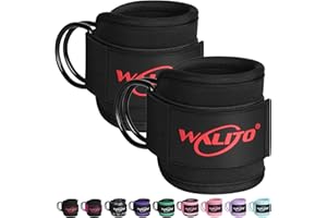 WALITO Gym Ankle Straps for Cable Machines Women & Men - Glute Kickback Ankle Cuff, Adjustable Cable Machine Accessories for 