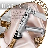 Hapilife Basin Pillar Taps Twin Mixers Victorian White Ceramic Lever Chrome 2 view 6