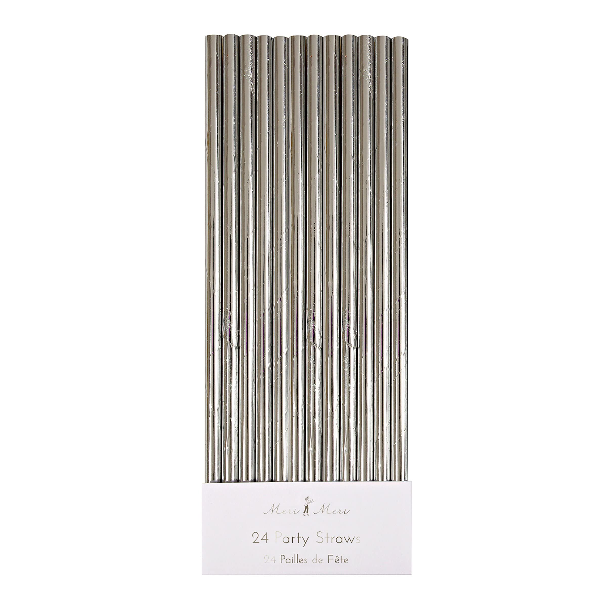 Meri Meri Silver Foil Paper Straws
