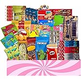 Snack Care Package – 45-Piece Variety Pack for Kids & Adults | Chips, Candy, Cookies, Noodles, Pickles, Peanuts, Popcorn, Ric
