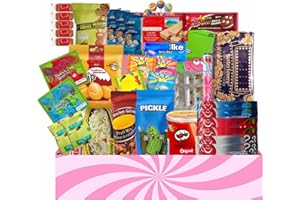 Snack Care Package – 45-Piece Variety Pack for Kids & Adults | Chips, Candy, Cookies, Noodles, Pickles, Peanuts, Popcorn, Ric