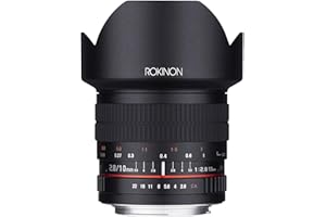 Rokinon 10M-C 10mm F2.8 ED AS NCS CS Ultra Wide Angle Lens EF-S Type for Canon Digital SLR Cameras, Black