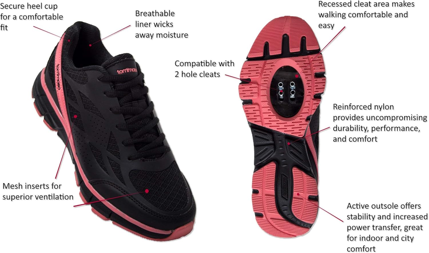  | Tommaso Venezia Women’s Spin Class, Urban Cycling, Road Biking Shoes | Cycling