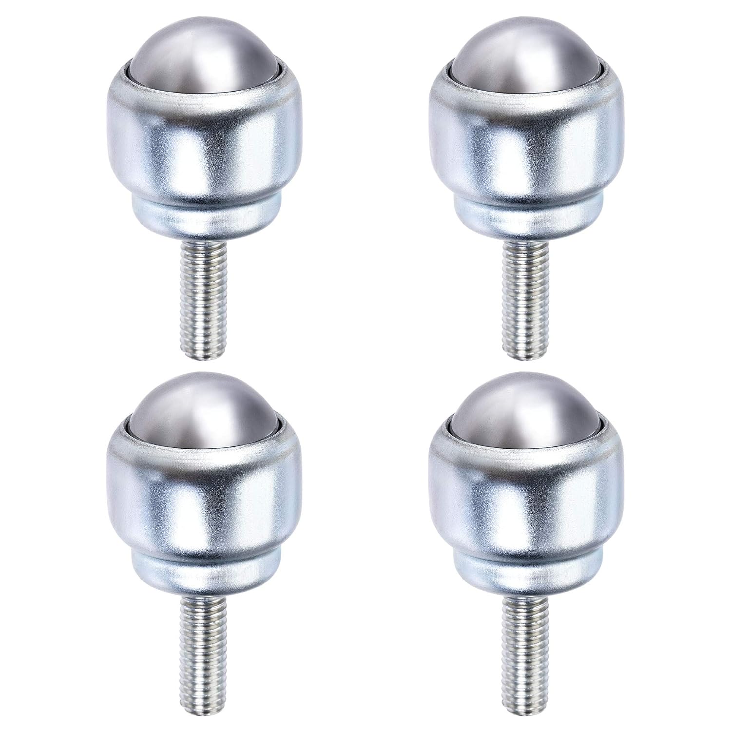 sourcing map Ball Transfer Bearing Unit 24mm 66Lbs Carbon Steel Bolt-fixing Type for Transmission Pack of 4