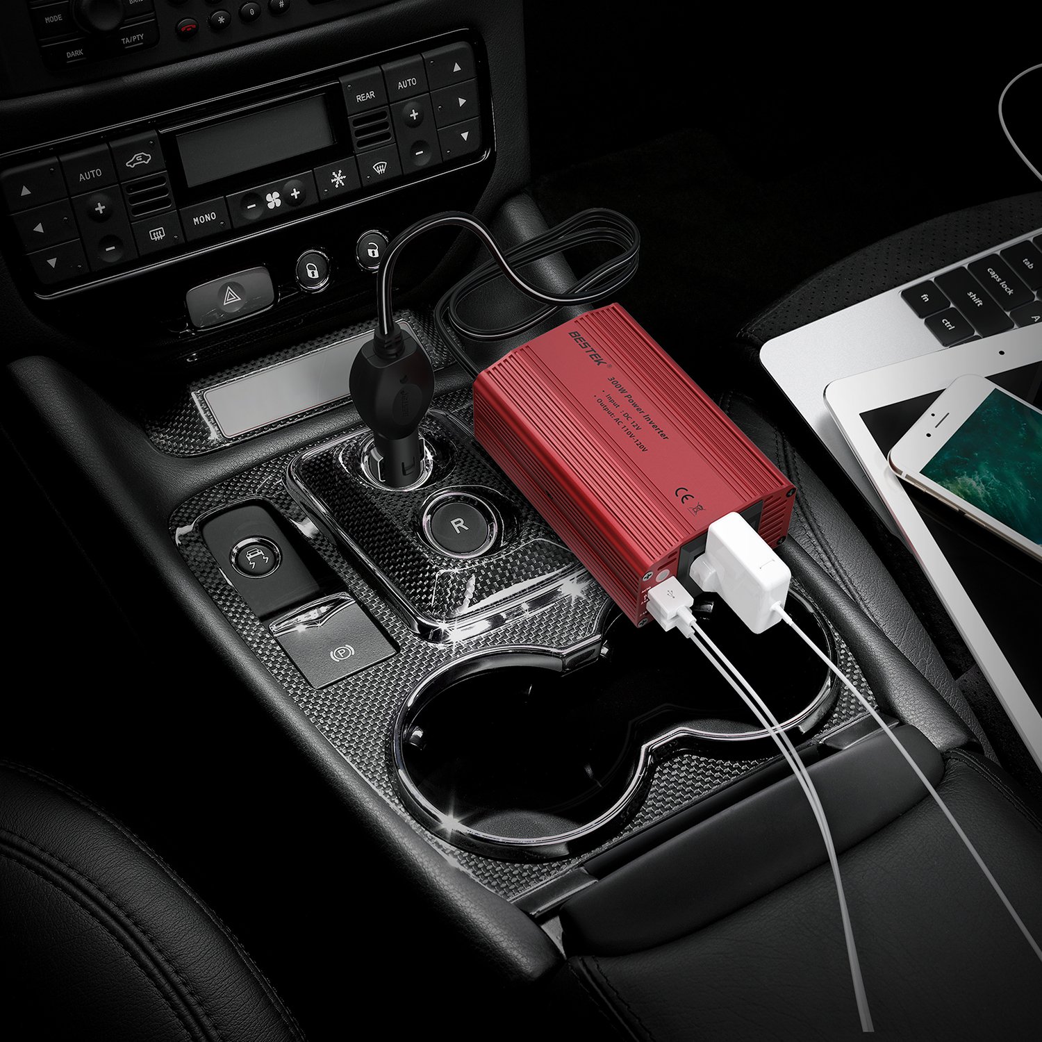 Amazon.es: BESTEK MRI3013J2 - 300W inversor 12V a 220V con crimper ...