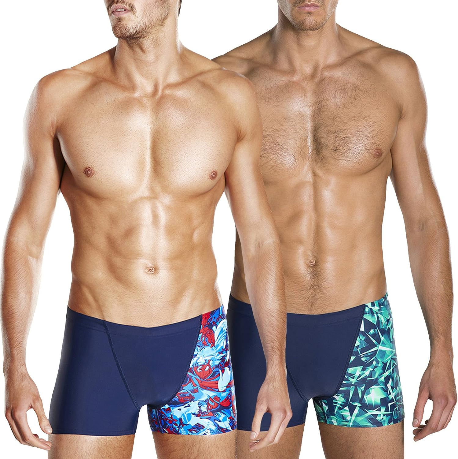 Speedo Mens Allover V Aquashort Swimming Boxer Trunks Clothing