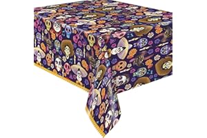 Unique Multicolor Plastic Disney Coco Rectangular Table Cover (54" x 84") 1 Count - Bright and Fun Design, Perfect for Disney Themed Parties