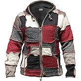 Shopoholic Fashion Mens Winter Patch Wool Hippie Jacket