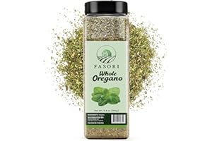 Fasori Oregano Whole Leaves – 5.5 oz Jar | Premium Dried Oregano for Italian Cooking, Pizza, Pasta, Salad Dressings, Marinades, Sauces, Mediterranean Seasoning