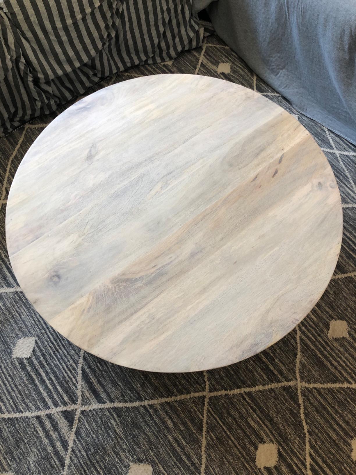 36/mo Finance The Urban Port Drum Shape Wooden Coffee Table with