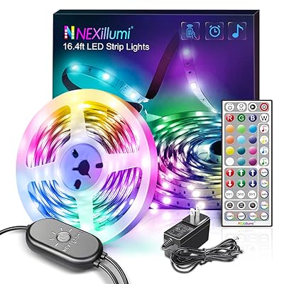 Buy Nexillumi 16 4 Foot Led Strip Lights With Remote Music Sync Led Lights For Bedroom Color Changing Smd5050 Rgb Led Strip Lights Online In Indonesia B08b3hd8tz