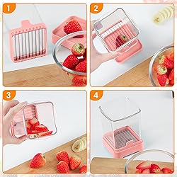 Upgraded Fruit Slicer Cup, Strawberry Slicer with