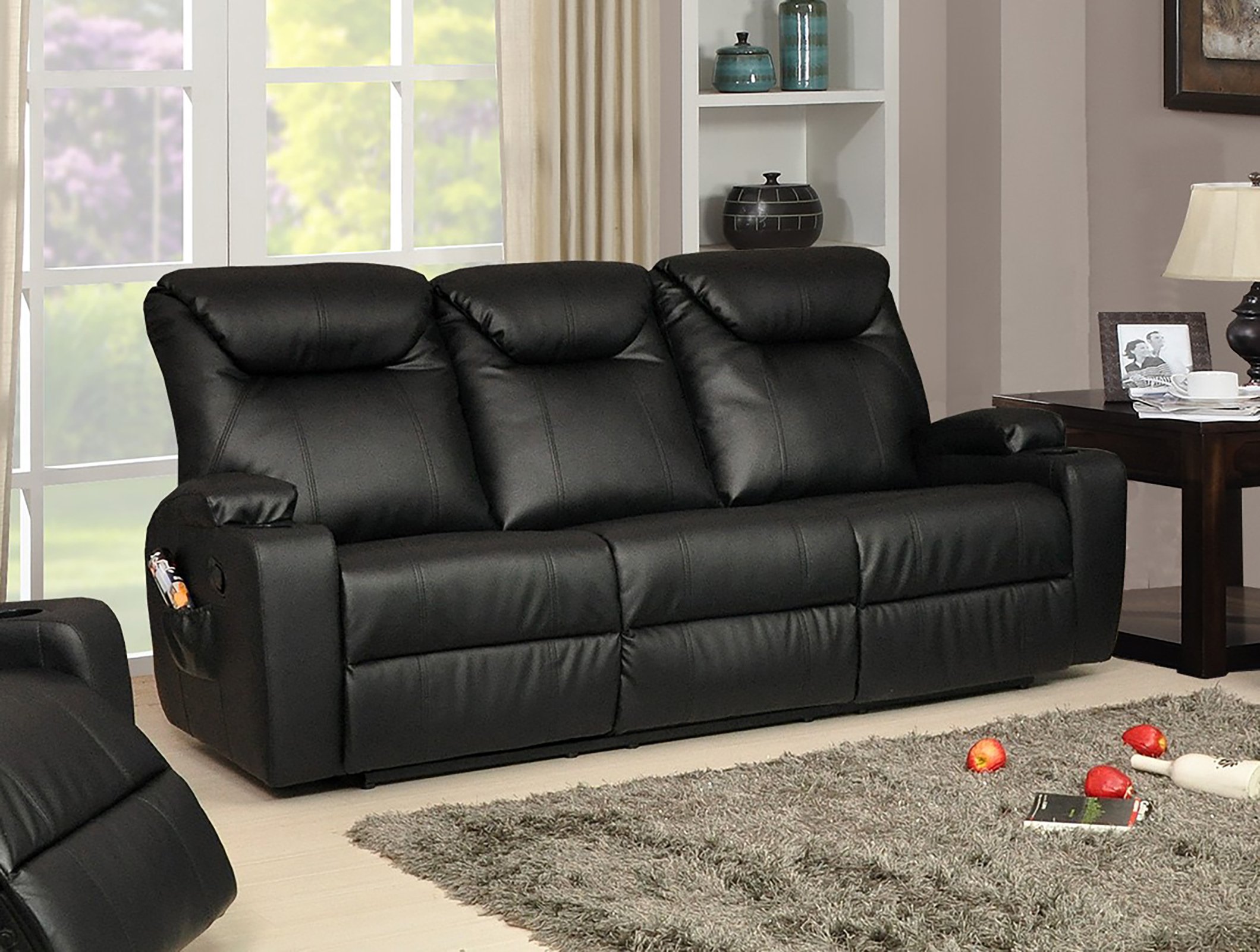 Lovesofas New Luxury Cinema Lazy Boy 3 Seater Bonded Leather Recliner Sofa Settee Black Buy Online In United Arab Emirates At Desertcart Ae Productid 48078329