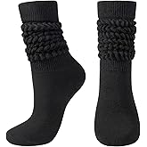 BOOPH Slouch Socks Women Scrunch Sock Knee High Slouchy Socks for Women Size 6-11