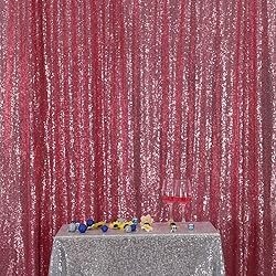 SquarePie Sequin Backdrop 10FT x 10FT Fuchsia Pink
