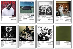 UMAYALIFE Kendrick Lam ar Poster (8 Pcs 8 * 11 inch) Album Cover Music Posters for Room Aesthetic, Wall Art for Room Decor Posters for Fans Unframed