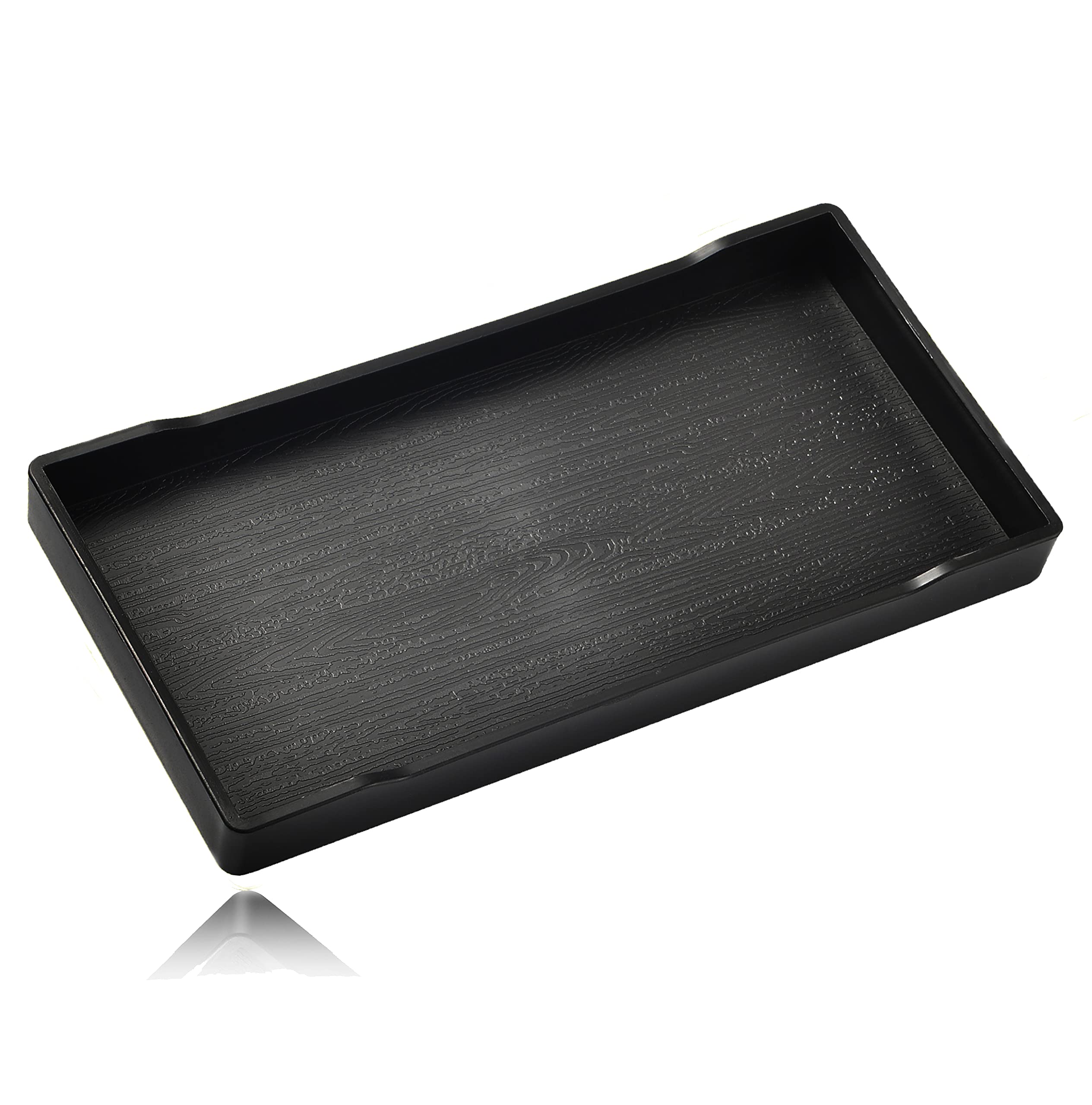 Photo 1 of VCREATC Small Black Mini Tray (8 inch x 4 inch) for Kitchen Counter, Bathroom for Vanity Items, Coffee Accessory, Bar, Serving Seasoning, Salt and Pepper, Soap, Perfume or Display Use.
