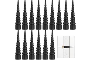 Nkiy Quen 15 Pcs Wood Anchor Stripped Screw Hole Repair Kits-Door Hinge Hole Repair Kits Fit Screws Sizes #2 to #18-Adjustable Wall Anchors for Wood Door Drywall Hole Repair