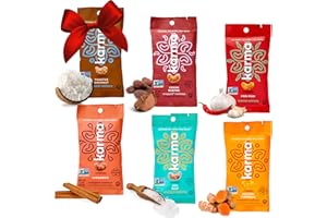 Karma Nuts Flavored Cashews Variety Pack (1.5 oz, Pack of 6) – Whole Roasted Cashews, Healthy Snacks for Adults - Gluten Free Vegan Snacks, Vegan, Non GMO - Flavored Nuts Low Carb